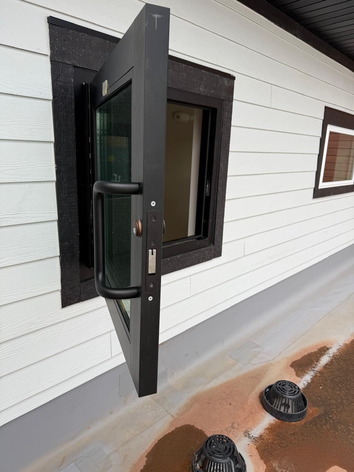 Glass door installation 2