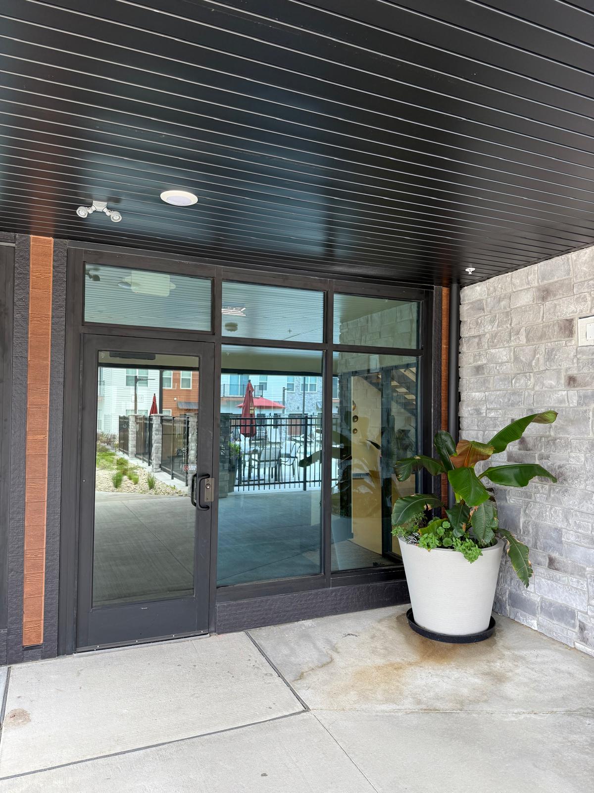 Glass door installation 4