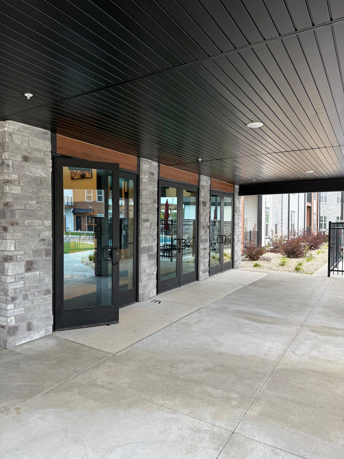 Glass door installation 6